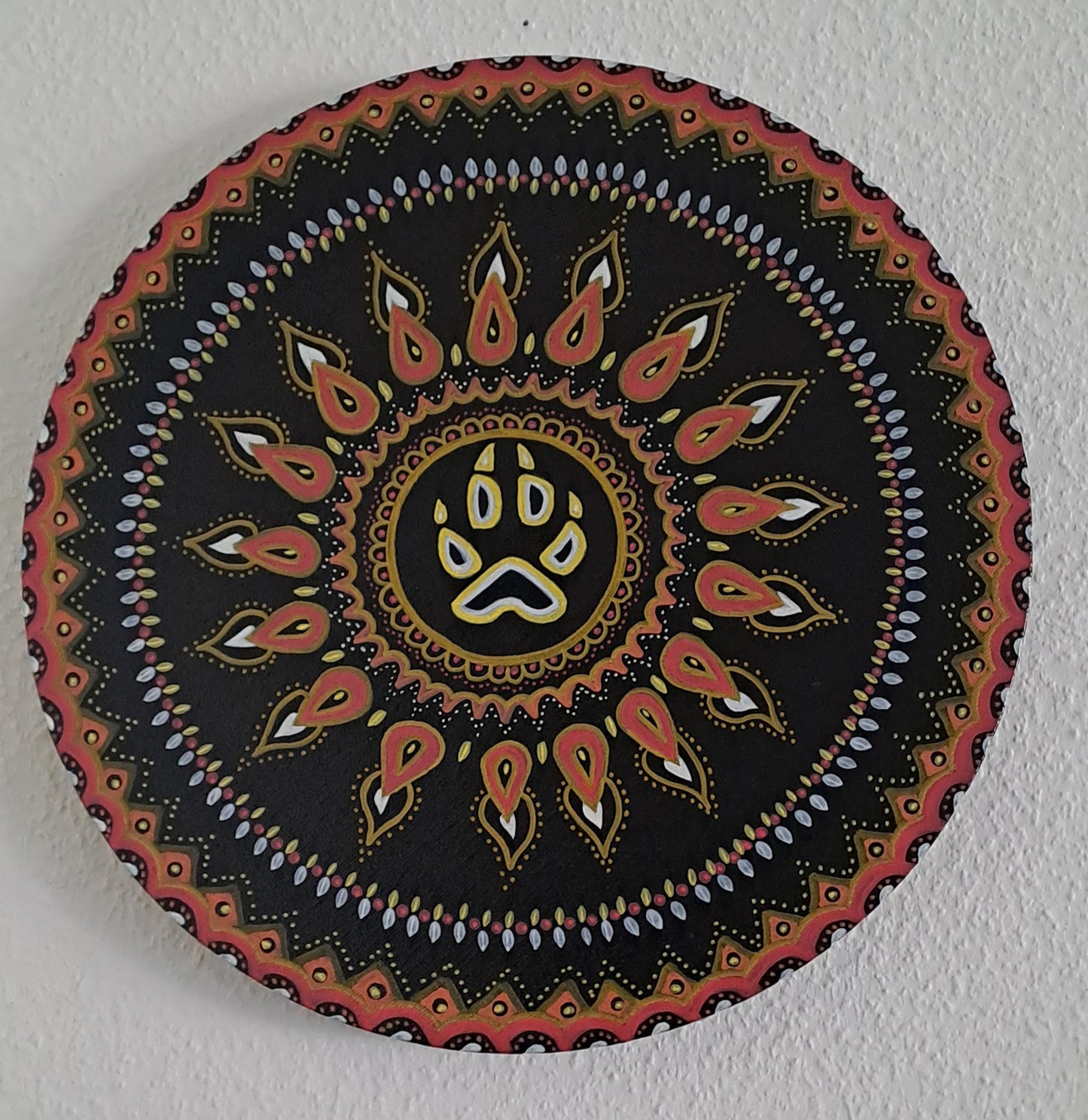 Mandala - Empreinte loup - flamme instinctive