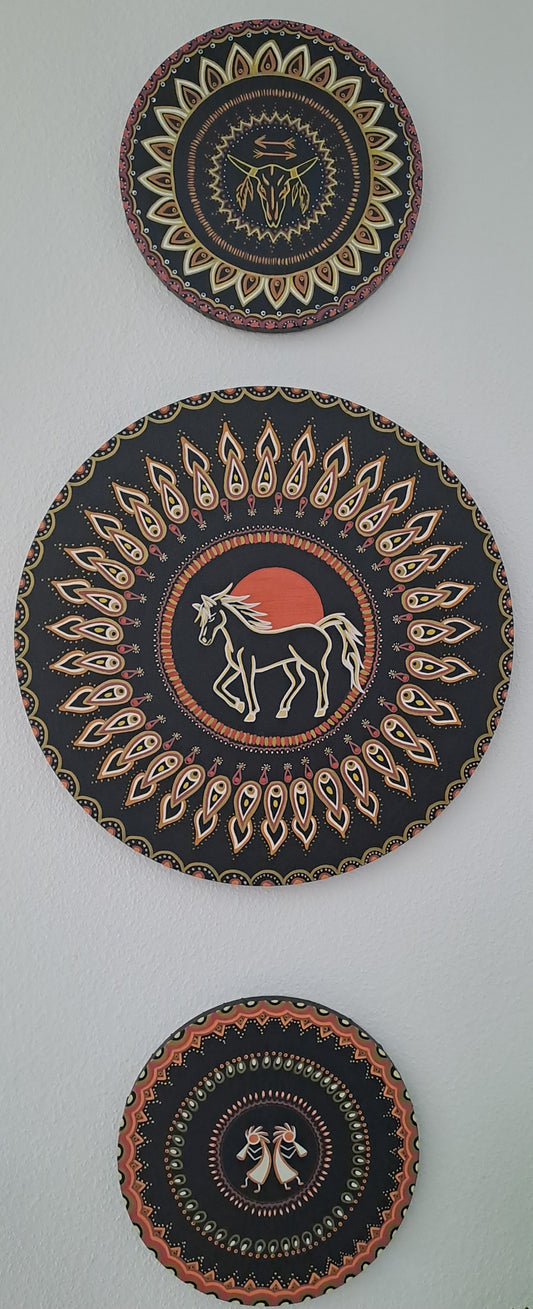 ⚠️ TOUJOURS DISPONIBLE POUR EXPO OU VENTE PRIVÉE - ME CONTACTER".Peinture acrylique originale et unique de 50cm avec mantra au dos