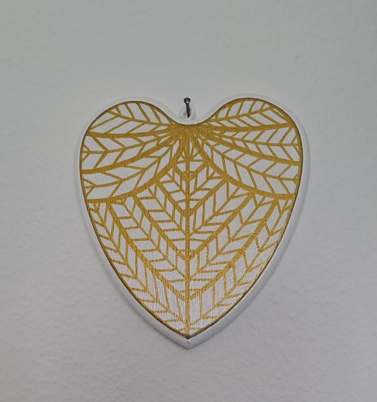 Coeur angélique - blanc/or