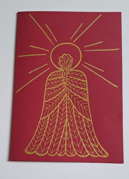 Carte Ange - Or/Bordeaux