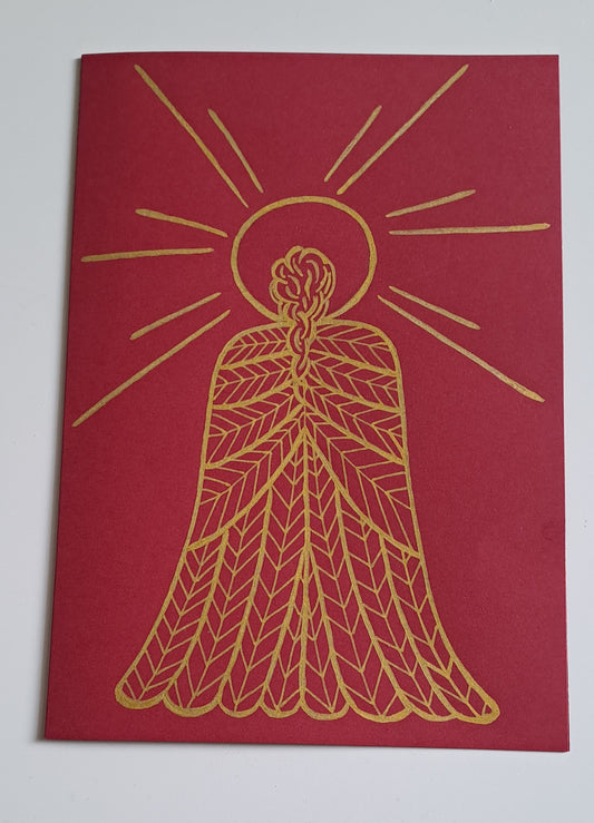 Carte Ange - Or/Bordeaux