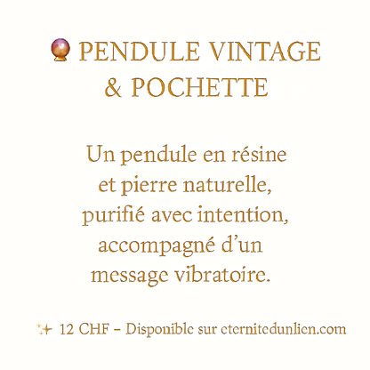 Pendule vintage et pochette.