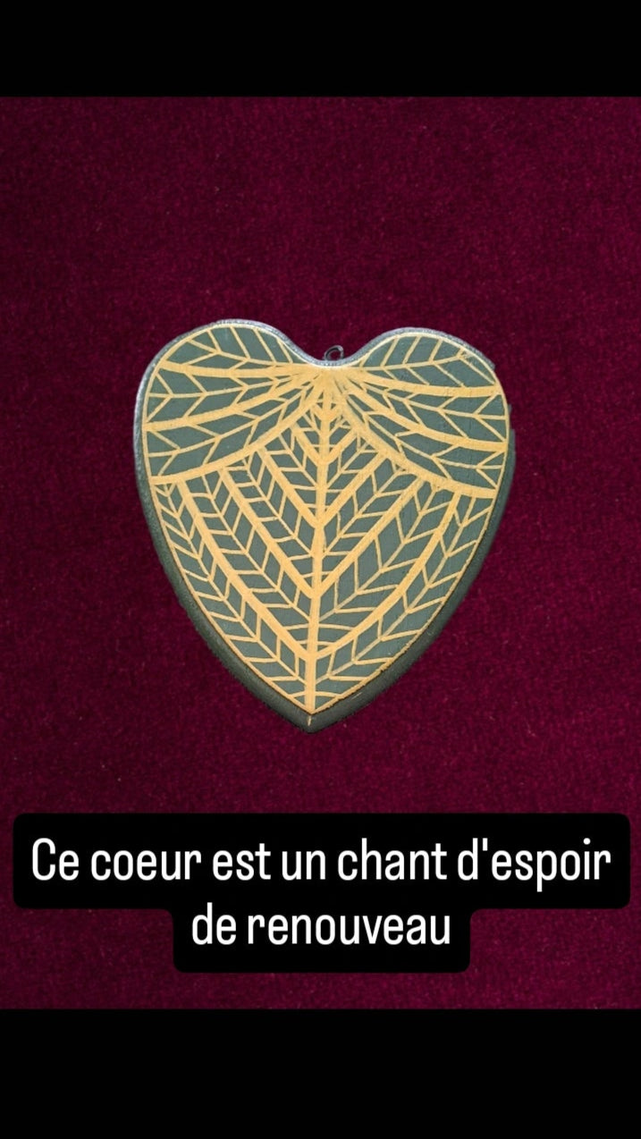 Cœur - Vert/Or
