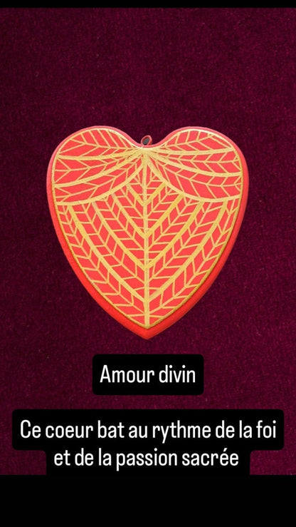 Cœur Angélique- Rouge/or