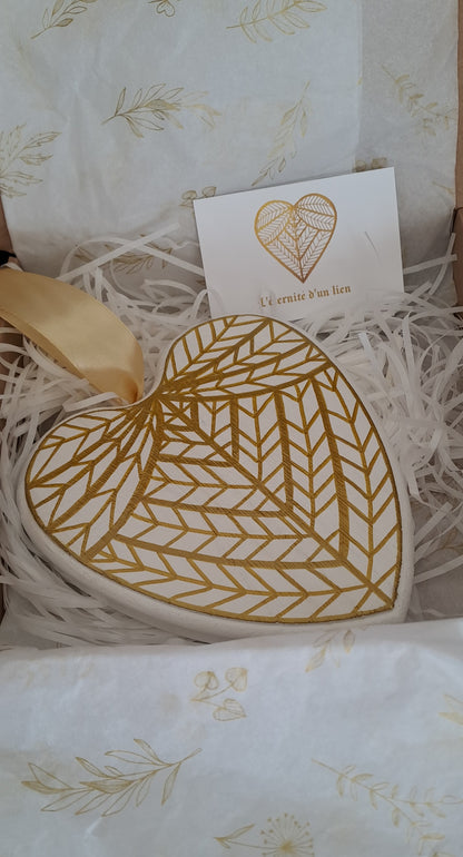 Coeur angélique - blanc/or