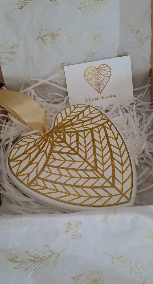 Coeur angélique - blanc/or